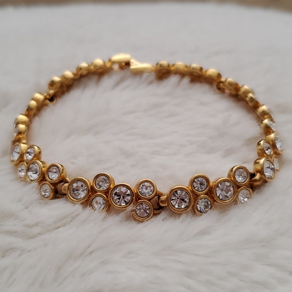 Swarovski Gold Crystal Bracelet NWOT! - Picture 1 of 7